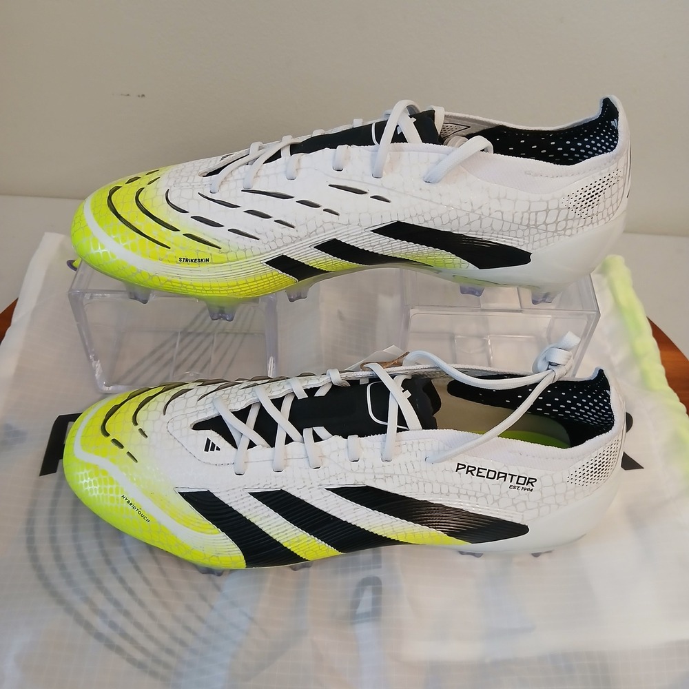 Adidas Predator Elite FG Soccer Cleats Mens 7 White Lucid Lemon JI1082